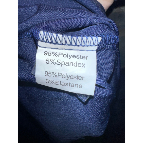 Women's Belle Pogue Navy Blue Dress with Red Heart Buttons Size L - Picture 6 of 7